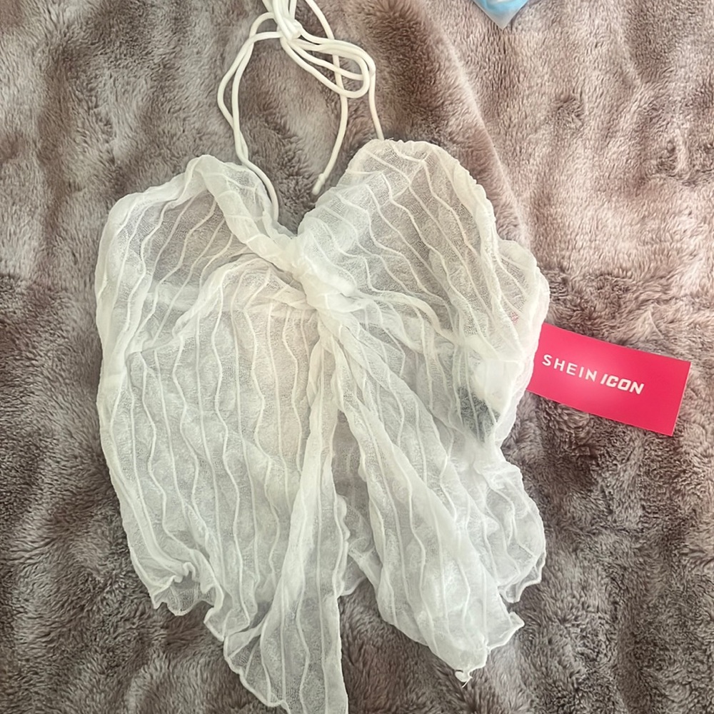 Never worn Tags on Split Halter Top